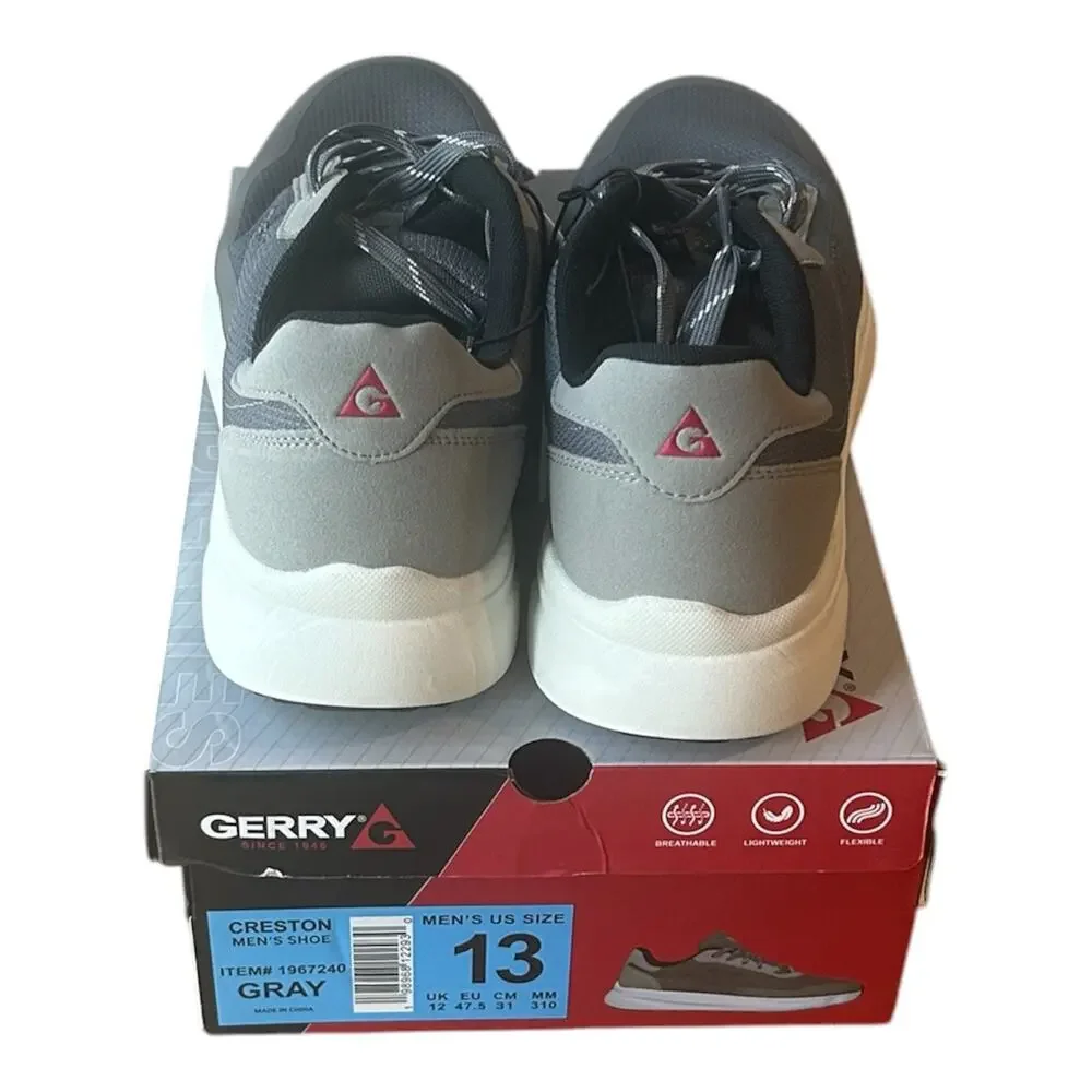Gerry Men's Creston Shoe, Lightweight, Lace Up, Gray, Size 13